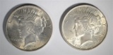 2-1923 PEACE DOLLARS, CHOICE BU