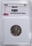 1936 BUFFALO NICKEL RNG SUPERB GEM