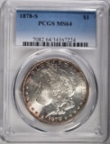 1878-S MORGAN DOLLAR PCGS MS64