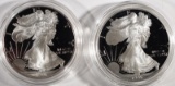 1995 & 1996 Proof Silver American Eagles.