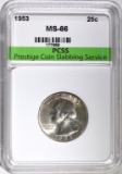 1953 WASHINGTON QUARTER, PCSS, SUPERB GEM BU