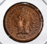 1864 BRONZE INDIAN HEAD CENT XF-AU