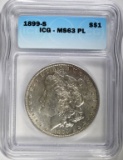 1899-S MORGAN DOLLAR ICG MS63 PL