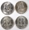 1954-S, 59 & 2-63-D CH BU FRANKLIN HALF DOLLARS