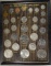 20th CENTURY TYPE SET IN FRAME 28 COINS, NICE