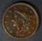 1838 LARGE CENT, XF/AU