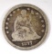 1877-CC SEATED QUARTER, VG -SCARCE!