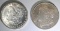 1881-S & 1883-O MORGAN SILVER DOLLAR, AU