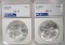 2000(W) & 2001(W) AMERICAN SILVER EAGLES