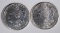 BU MORGAN DOLLARS; 1881-S & 1902-O