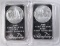 2-FIVE OUNCE .999 SILVER PROSPECTOR BARS