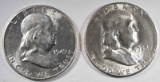 1949-S & 1952-S GEM BU FRANKLIN HALF DOLLARS