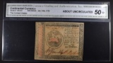 1779 $35 CONTINENTAL CURRENCY CGA 50