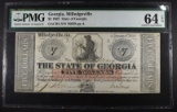 1862 $5 STATE OF GEORGIA PMG 64EPQ