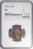 1932 S WASHINGTON QUARTER, NGC-G6