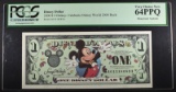 2000 $1 MICKEY MOUSE DISNEYLAND DOLLAR