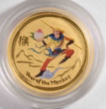 2016 AUSTRALIA YEAR OF MONKEY 1/20 oz .9999 GOLD