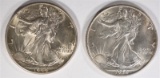 1936 & 1944 WALKING LIBERTY HALF DOLLARS CHBU