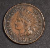 1886 TYPE-1 INDIAN HEAD CENT, AU