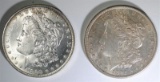 1881-S & 1883-O MORGAN SILVER DOLLAR, AU