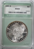 1880-S MORGAN DOLLAR, NTC GEM BU+