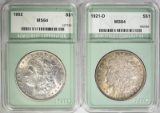 NTC CH BU MORGAN DOLLARS 1902 & 1921-D