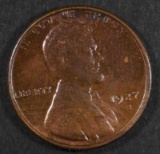 1927-S LINCOLN CENT  AU