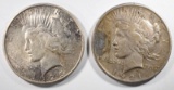 1921 XF damage & 1925-S AU/UNC PEACE DOLLARS