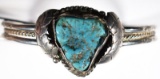 SILVER & TURQUOISE NAVAJO BRACELET