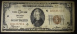 1929 $20.00 FEDERAL RESERVE NOTE CHICAGO, VG