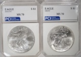 2000(W) & 2001(W) AMERICAN SILVER EAGLES