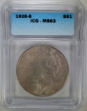 1928-S PEACE SILVER DOLLAR, ICG MS-63