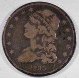 1835 CAPPED BUST QUARTER  VG-F