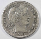 1913-D BARBER QUARTER  XF