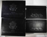 (2) 1992 Premier Silver Proof Sets & (2) Silver Pr