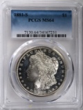 1881-S MORGAN DOLLAR PCGS MS64