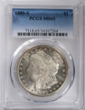 1880-S MORGAN DOLLAR PCGS MS65