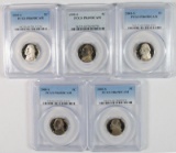 5 JEFFERSON NICKELS PCGS PR-69 DCAM