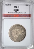 1859-O SEATED LIBERTY HALF DOLLAR AGP CH BU