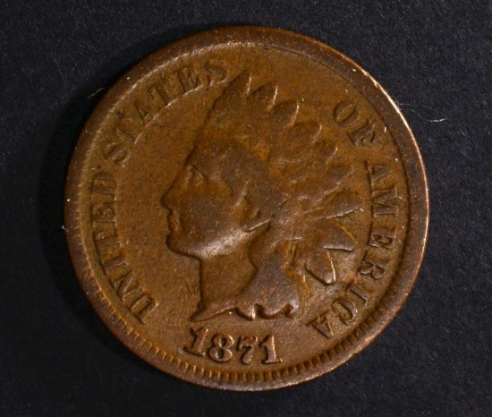 1871 INDIAN HEAD CENT GOOD+  KEY DATE
