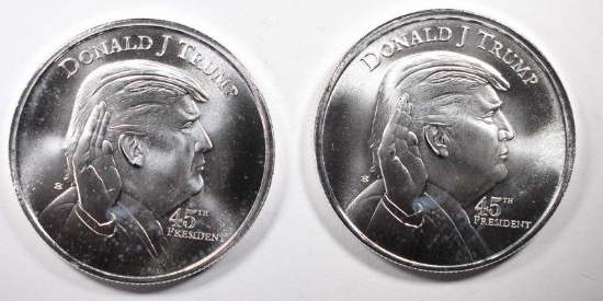 2 - DONALD J TRUMP PRESIDENTIAL .999 SILVER ROUNDS