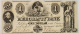 1852 1.00 NOTE FROM MERCHANT WASHINGON D.C.