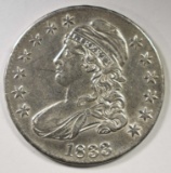 1833 BUST HALF DOLLAR AU/UNC
