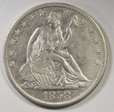 1858-O SEATED LIBERTY HALF DOLLAR  AU