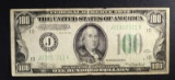 1934 $100 FEDERAL RESERVE NOTE, VG