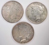 1922 & 2-24-S CIRC PEACE DOLLARS