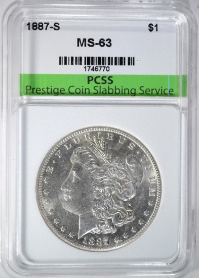 1887-S MORGAN SILVER DOLLAR PCSS CH BU