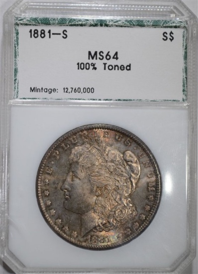 1881-S MORGAN DOLLAR, PCI CH/GEM BU