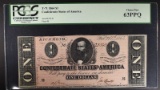 1864 $1 CONFEDERATE STATES OF AMERICA