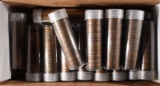 Box of 25 Rolls of 1930's & 1940's Wheat Cents